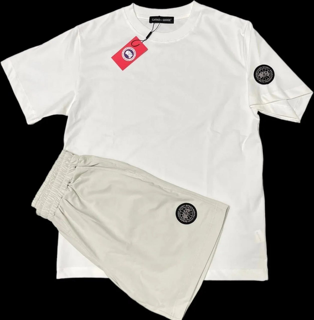 Canadagoose/ESS ESSENTIALS/Stone Island/t-shirt/tee/pants set/suit