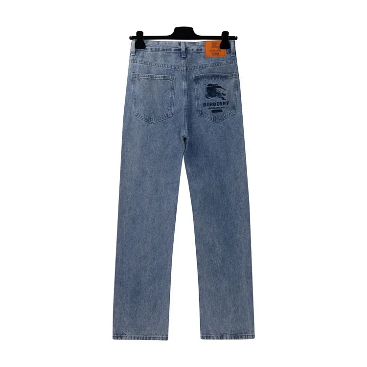 Burberry Men's Classic Fit Denim Jeans with Logo Patch