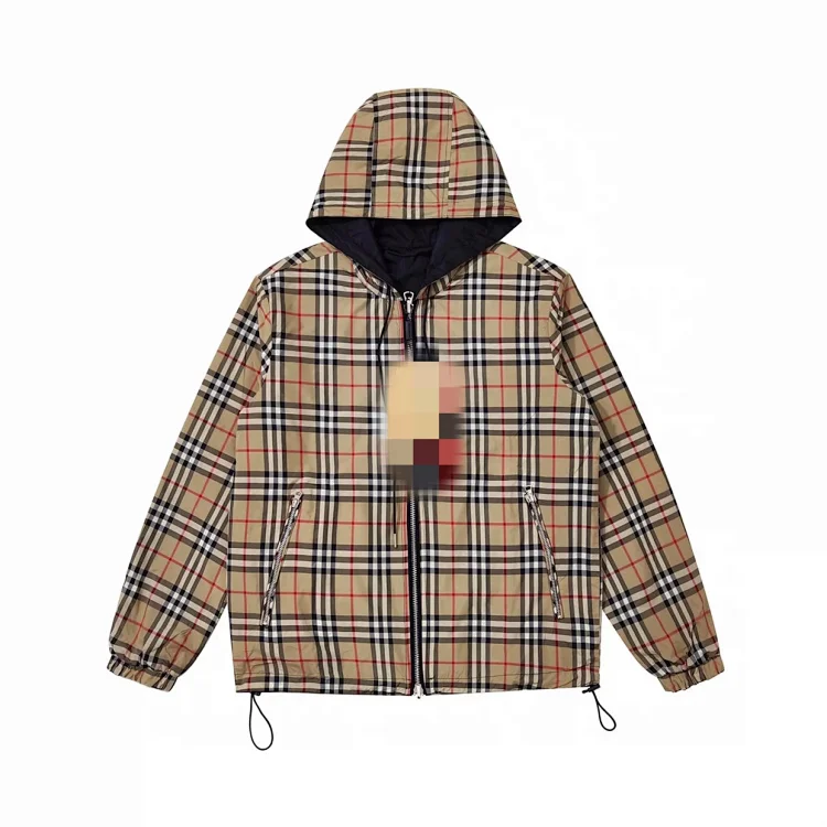 Burberry Plaid Hooded Jacket for Men
