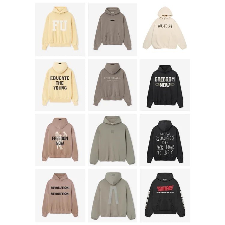 essentials news 2026? hoodie fear of god educate the young FU