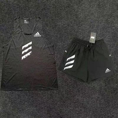 Adidas tee shorts sports vest set