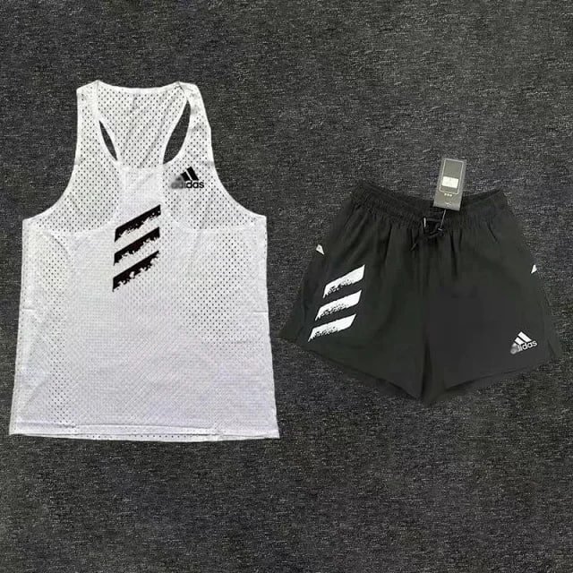 Adidas tee shorts sports vest set