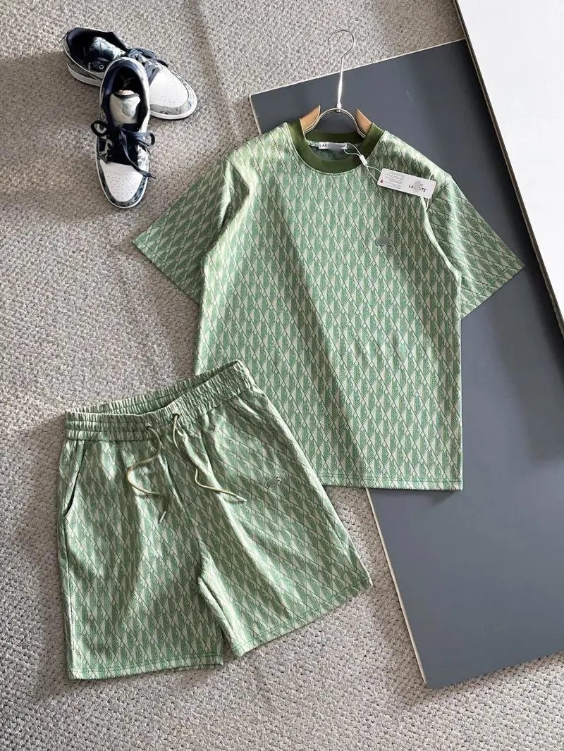 Lacoste polo tee shorts suit