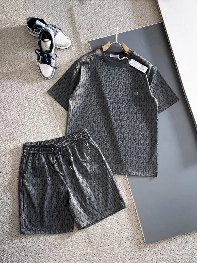 Lacoste polo tee shorts suit