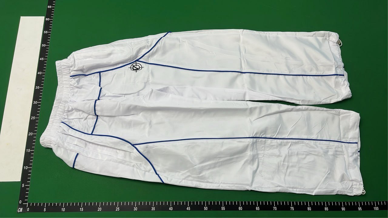 Courry Black Tracksuit Set with White Piping
