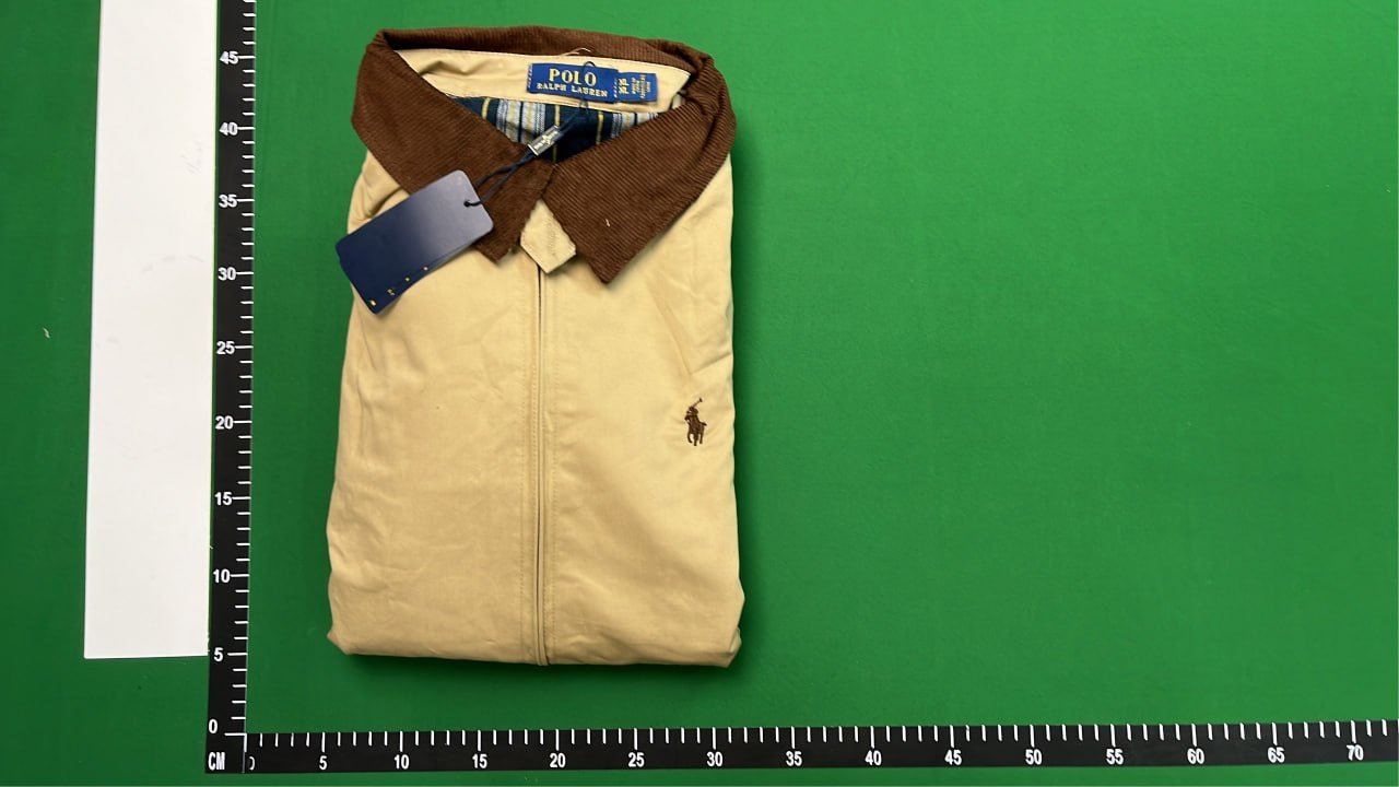 Ralph Lauren Men's Beige Polo Jacket with Zip Closure